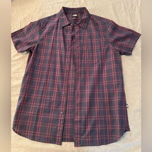The North Face Navy and Red Plaid Shirt